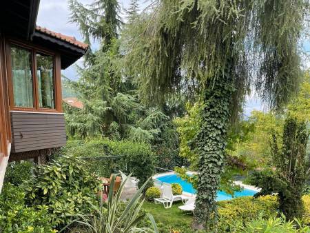 Villa with Magnificent Lake View, Private Pool, Private Garden and Fireplace in Sapanca