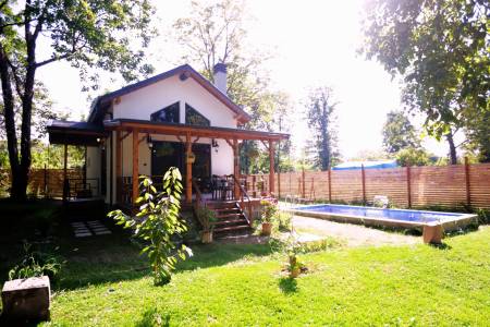 Magnificent Tiny House with Heated Private Pool, Private Garden, Fireplace in Sapanca Rustempasa Area