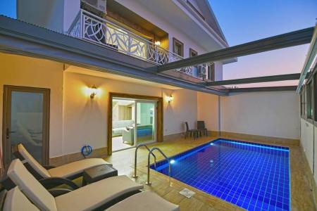Luxury Villa with Sauna, Jacuzzi, Private Heated Pool and Garden in Center of Fethiye
