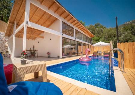 Spacious Villa with Private Pool, Pool Terrace, Jacuzzi, Barbeque in Kalkan Islamlar Area