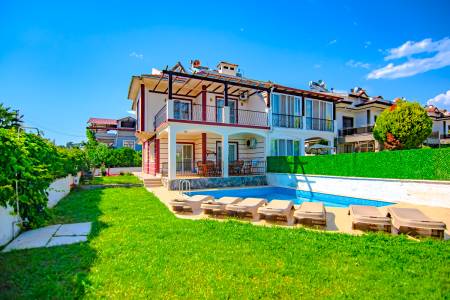 Spacious Villa with Private Pool, Fireplace, Private Garden, Barbeque in Ciftlik Fethiye