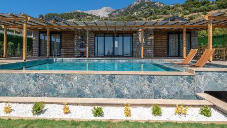Luxury Villa with Unique Nature and Sea View, Jacuzzi, Private Pool and Private Garden in Fethiye Kirme