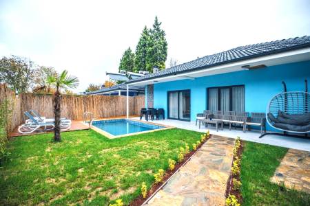 Comfortable Villa with Private Pool, Pool Terrace, Jacuzzi, Fireplace in Sapanca Yanik Area