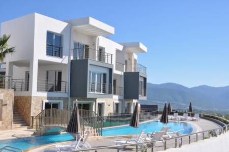 Luxury Holiday Homes with Shared Pool in a Facility with Aegean Sea View in Kusadasi Sogucak Village