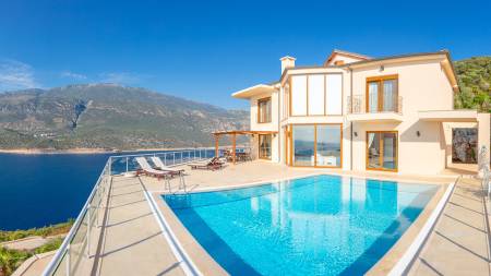 Luxury Villa with Private Pool and Terrace with Magnificent Sea and Nature View in Kas Cukurbag