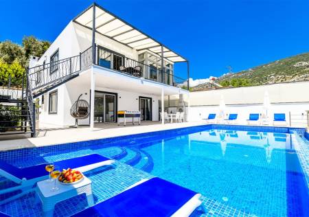 Comfortable Villa with Private Pool, Pool Terrace, Barbeque, Nature View in Kalkan Islamlar
