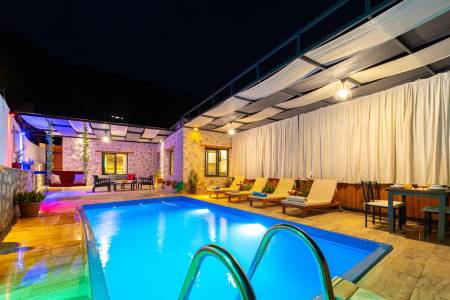 Comfort Villa with Jacuzzi, Sheltered Private Pool in Kalkan Kordere