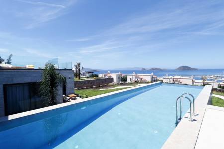 Luxury Villa with Sea View, Private Infinity Pool, Sauna, Jacuzzi, Fireplace in Bodrum Turgutreis