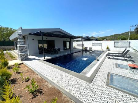 Comfortable Villa with Private Pool, Private Garden, Pool Terrace, Jacuzzi in Fethiye Kayakoy Area
