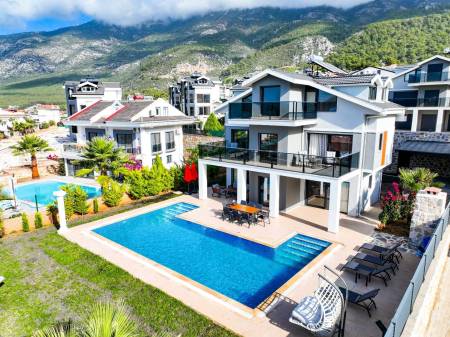 Modern Villa with Sauna, Private Pool and Private Garden, Balcony Terrace in Fethiye Ovacik