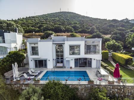 Spacious Holiday Villa with Private Pool and Private Garden in Bodrum Torba Area with Torba Bay View