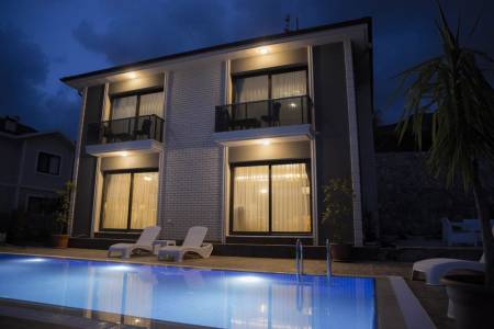 Gorgeous Villa with Sea View, Private Pool, Private Garden, Fireplace in Nature in Marmaris Sogut