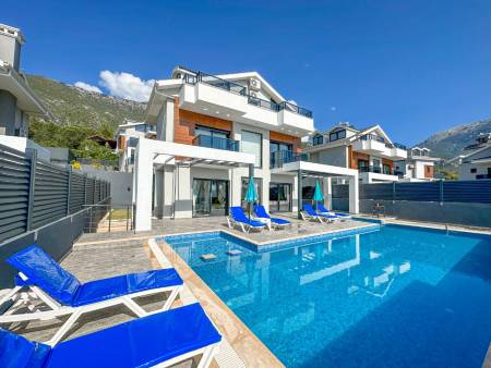 Detached Villa with Pool Terrace, Private Pool and Private Garden in a Beautiful Site in Fethiye Ovacik