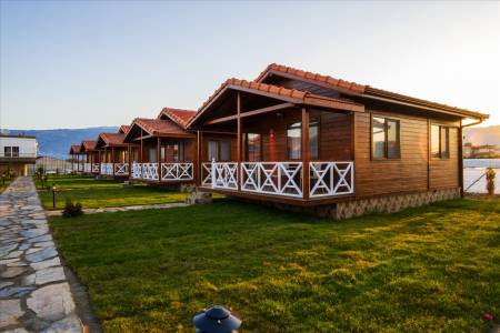 Magnificent Bungalow With Large Veranda, In a Seafront Facility In Demre Antalya