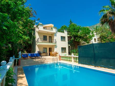 Centrally Located Comfortable Villa with Private Pool and Garden, Surrounded by Lush Green Trees in Kalkan
