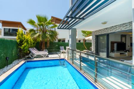 Luxury Villa with Private Pool and Garden, Close to the Sea in Kusadasi Ladies Beach
