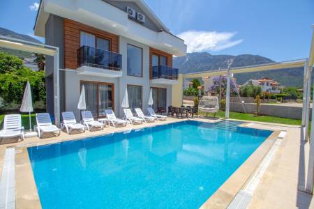 Spacious Detached Villa with Sheltered Private Pool, Private Garden, Pool Terrace and Balcony in Fethiye Ovacik