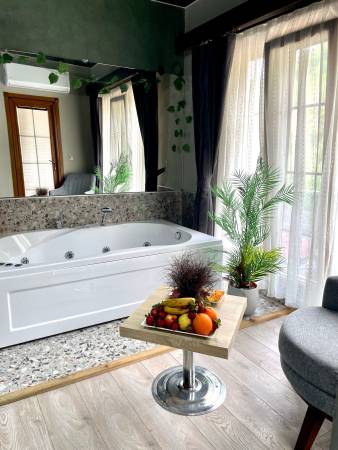 Modern Suite Room with Jacuzzi, Close to the Firtina River, in A Beautiful Boutique Hotel in Rize Ardesen
