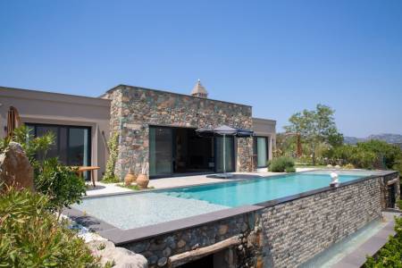 Modern Villa with Private Infinity Pool, Private Garden, Pool Terrace, Fireplace in Bodrum Ortakent