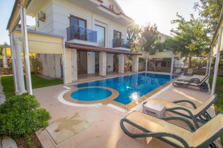 Duplex Villa with Spacious Usage Area, Sheltered Private Pool and Private Garden in Fethiye Ovacik